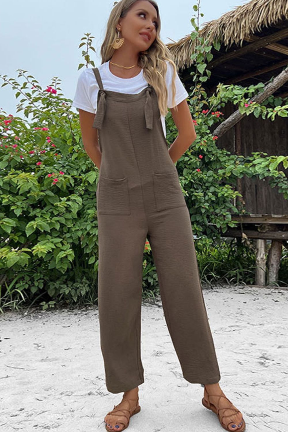 Straight Leg Jumpsuit with Pockets - Carly Joann's Closet