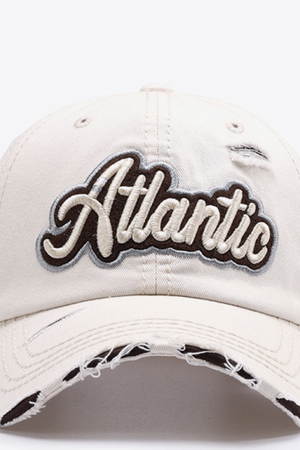 ATLANTIC Graphic Distressed Baseball Cap - Carly Joann's Closet