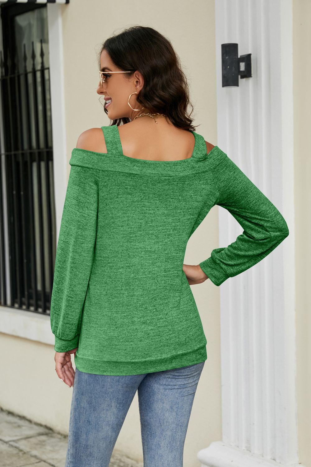 Cutout Cold-Shoulder Top - Carly Joann's Closet