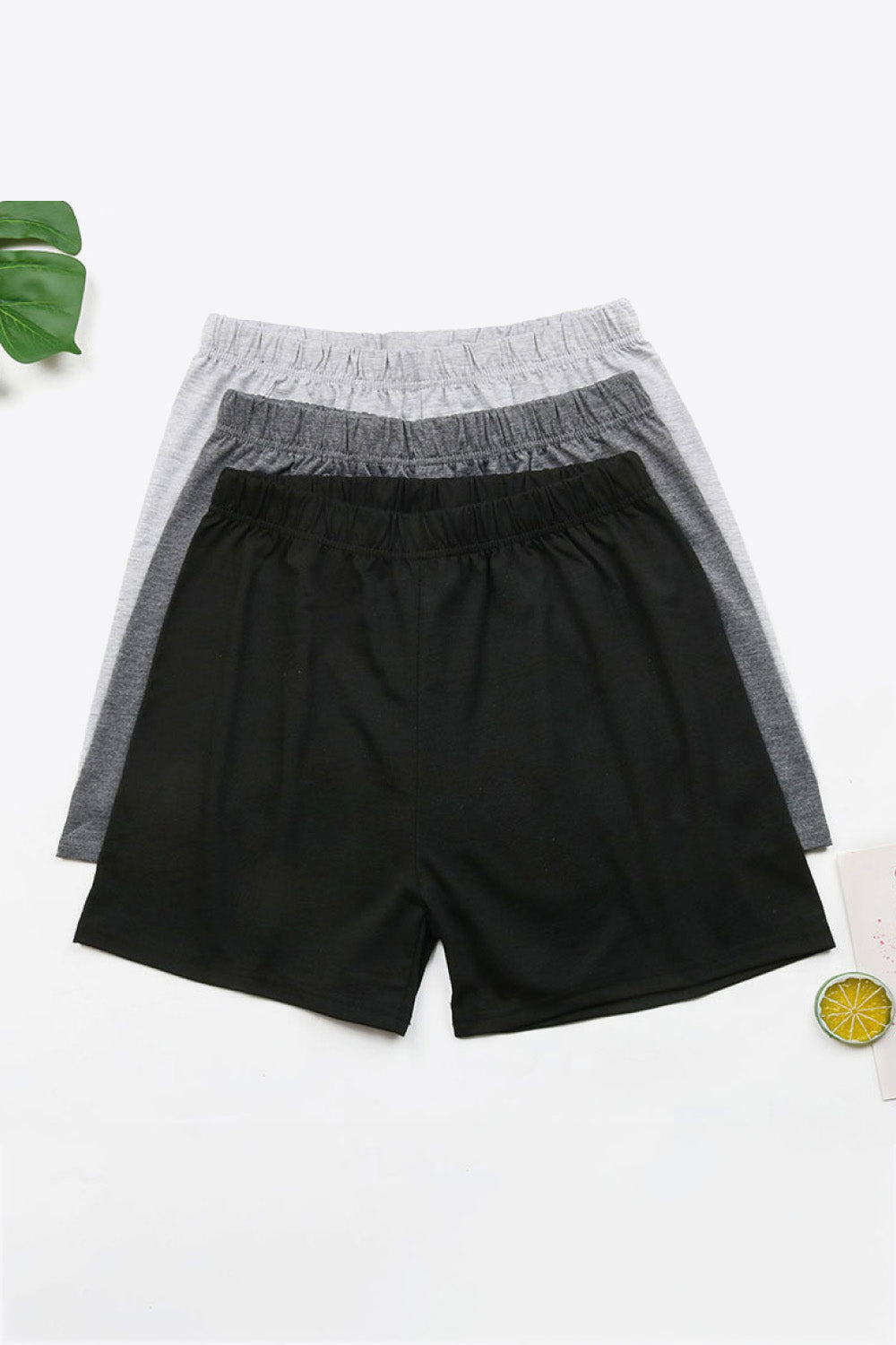 3-Pack Elastic Waist Shorts - Carly Joann's Closet