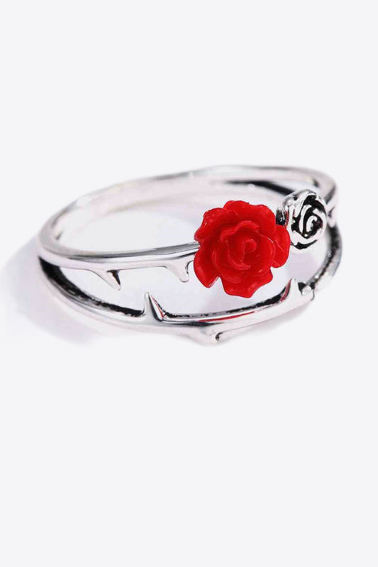 Rose Zinc Alloy Ring - Carly Joann's Closet