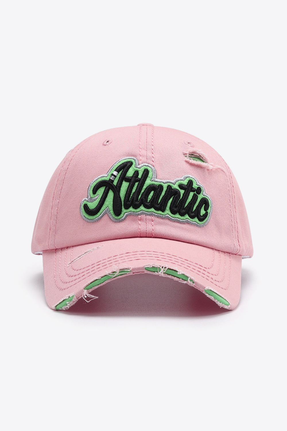 ATLANTIC Graphic Distressed Baseball Cap - Carly Joann's Closet