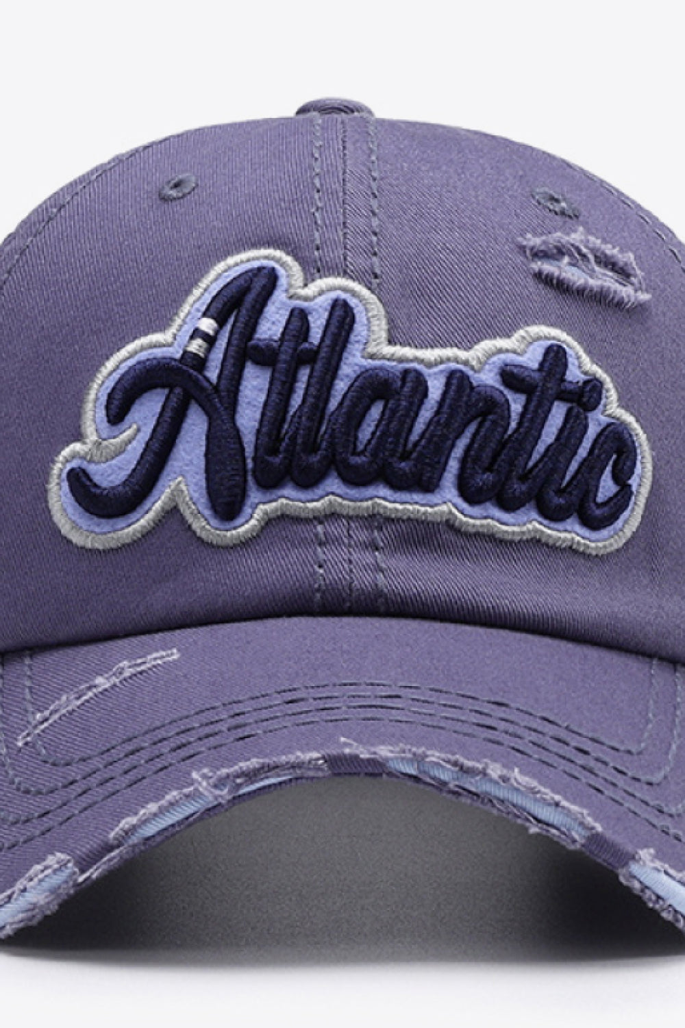 ATLANTIC Graphic Distressed Baseball Cap - Carly Joann's Closet