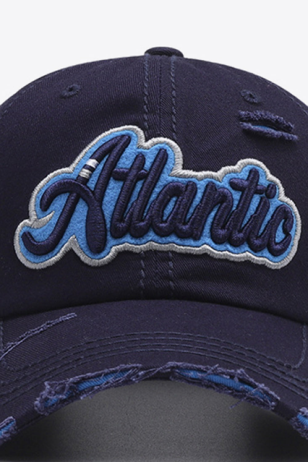 ATLANTIC Graphic Distressed Baseball Cap - Carly Joann's Closet