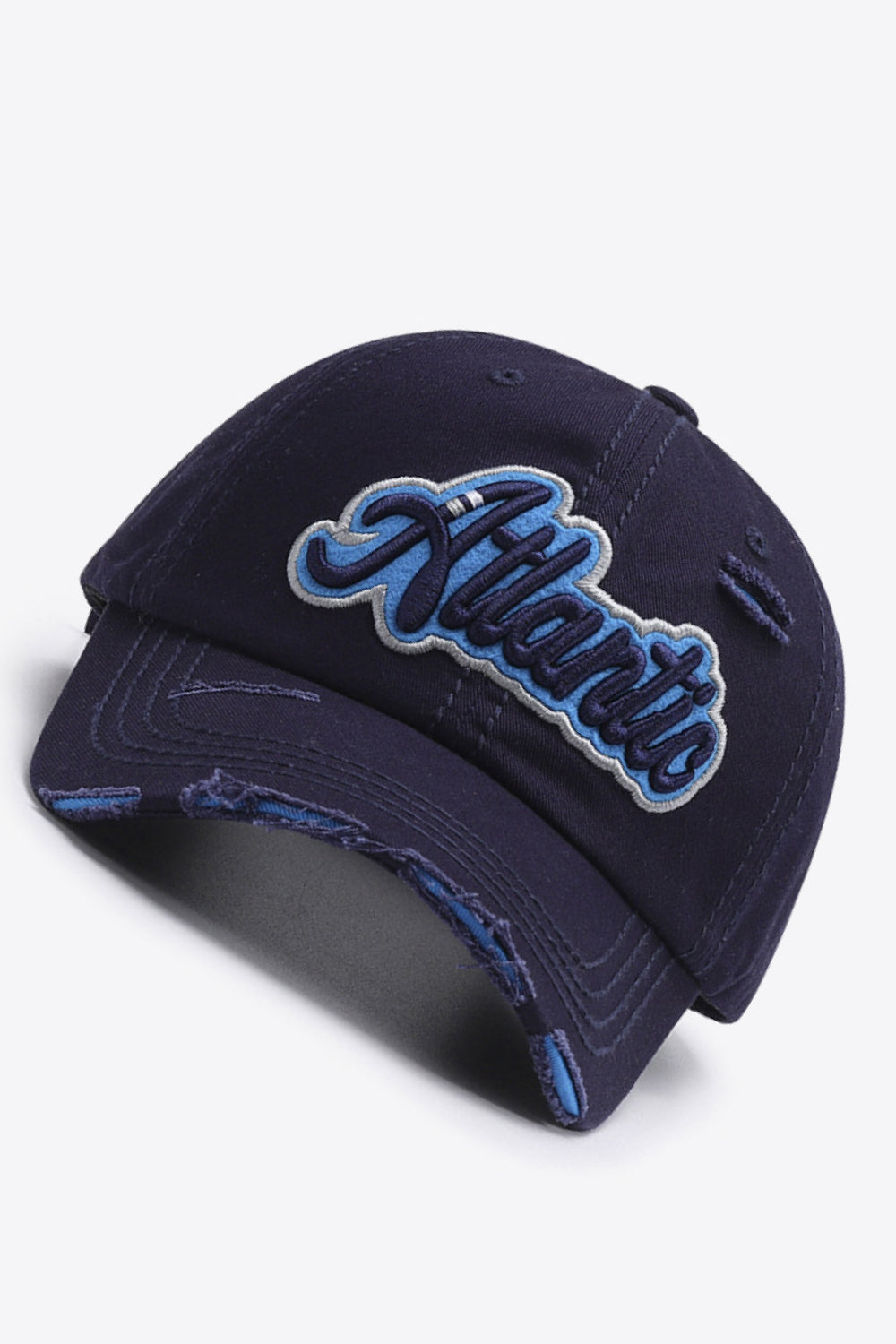 ATLANTIC Graphic Distressed Baseball Cap - Carly Joann's Closet