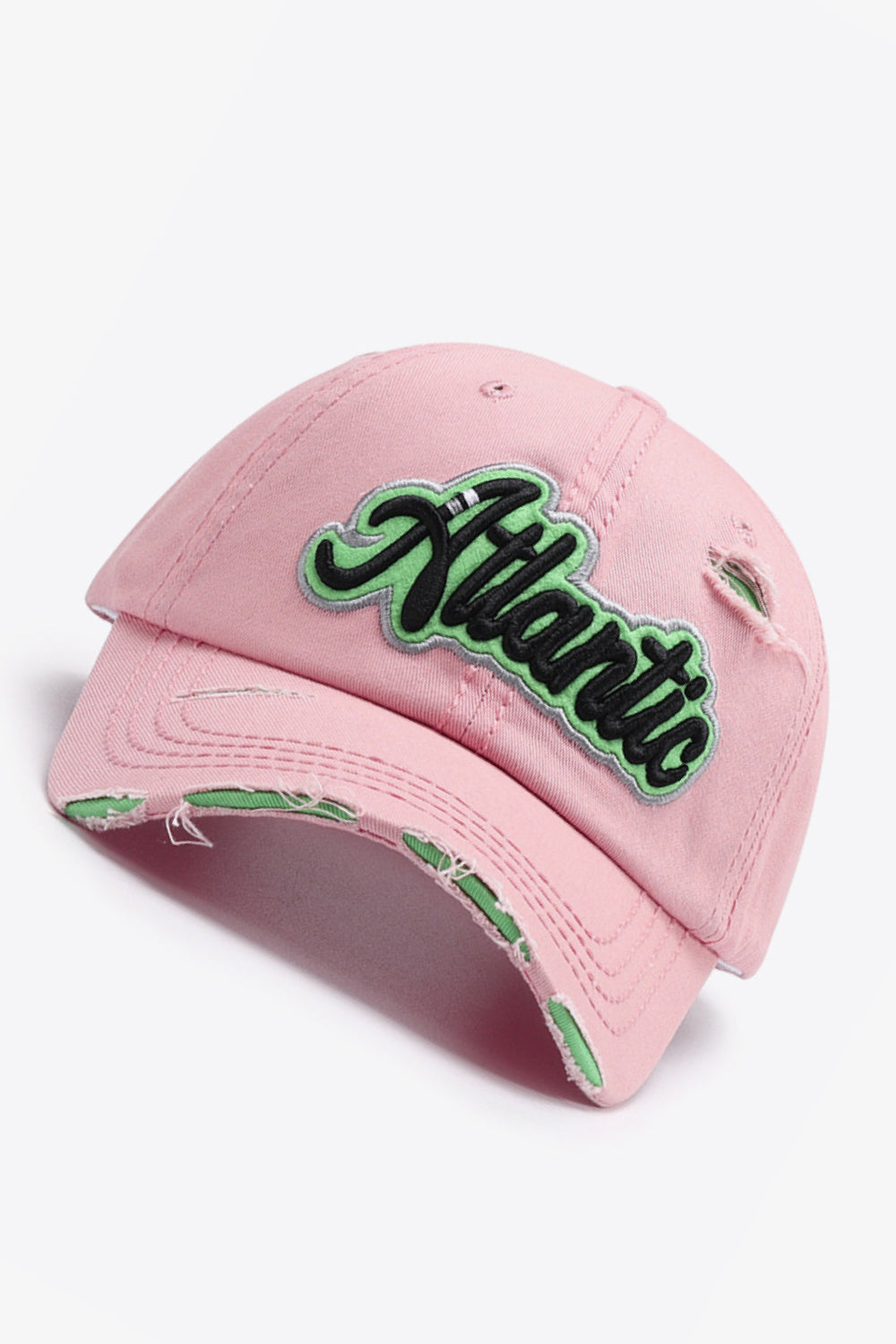 ATLANTIC Graphic Distressed Baseball Cap - Carly Joann's Closet