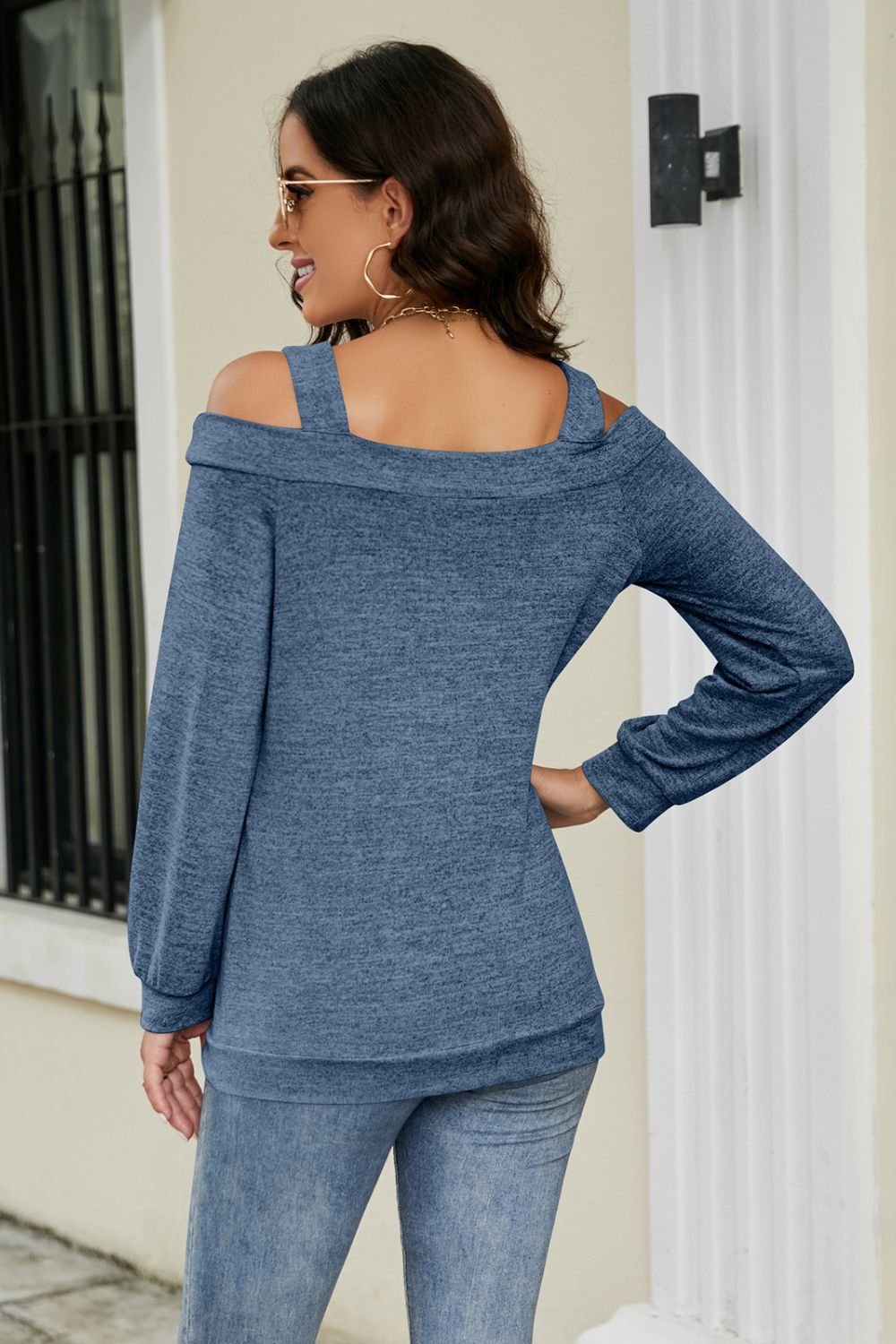 Cutout Cold-Shoulder Top - Carly Joann's Closet